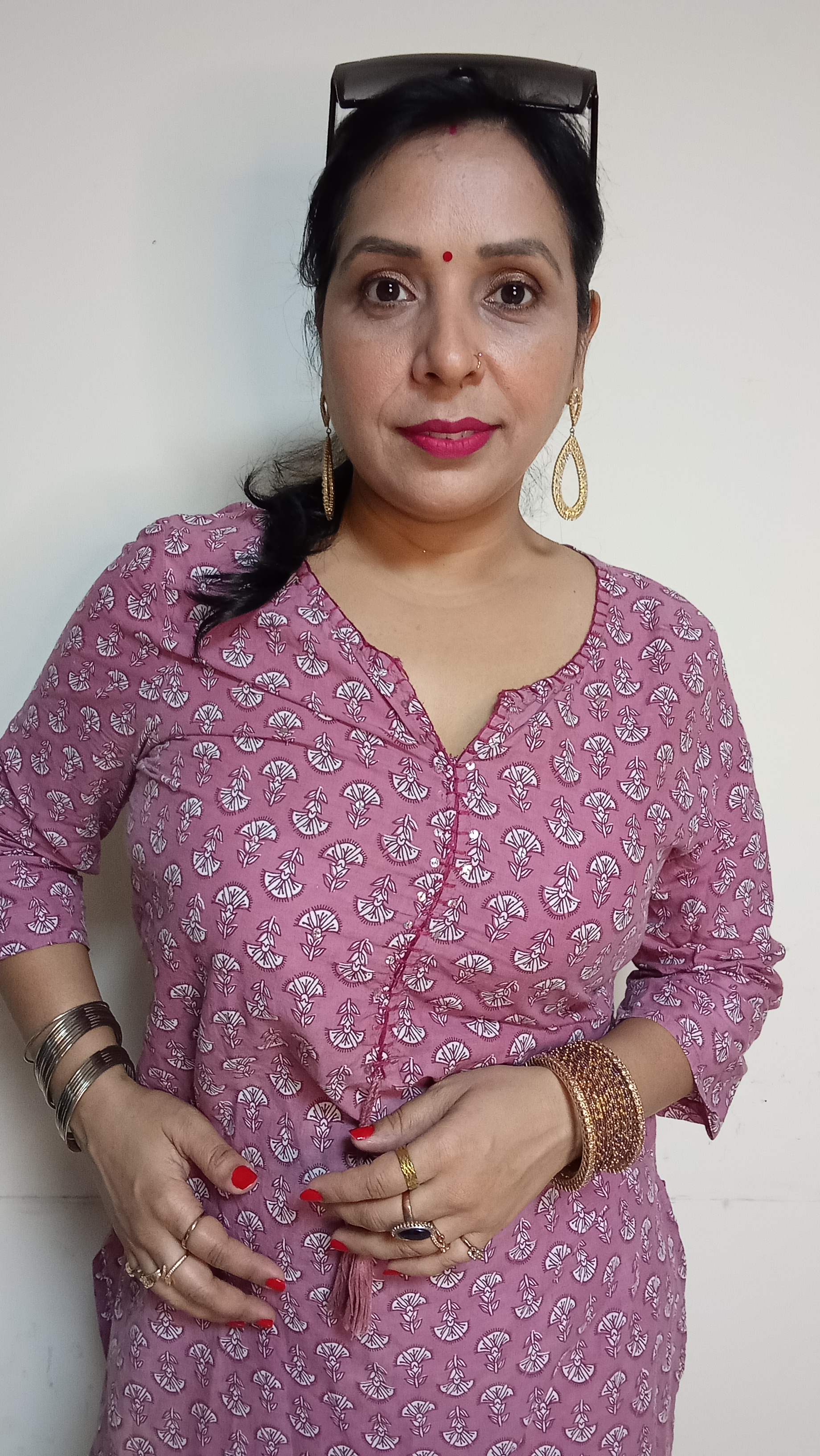 Mauve Mist Hand-Block Print Kurti
